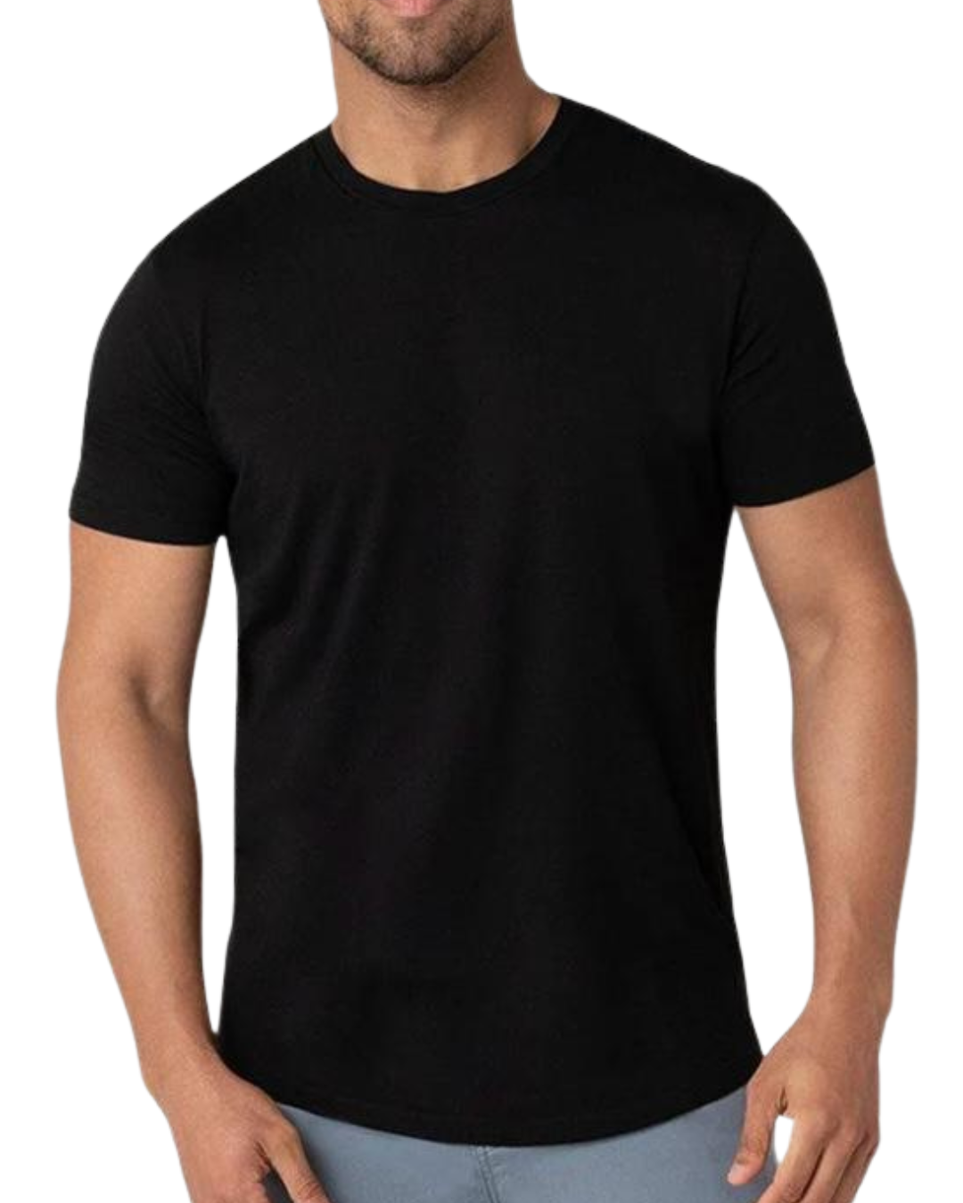 Blanco T-shirt Zwart - Groothandel in Blanco Kleding