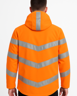 High-vis jas – hoog zichtbaarheid jas – soft shell – Flouorescerend Oranje