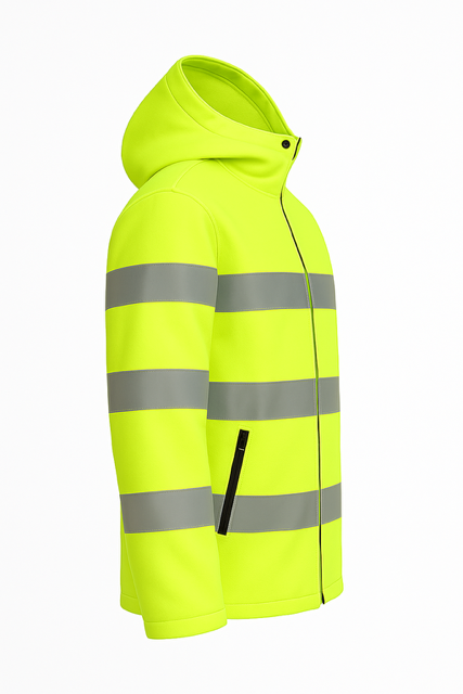 High-vis jas - hoog zichtbaarheid jas - soft shell – Fluorescerend Geel - Image 7