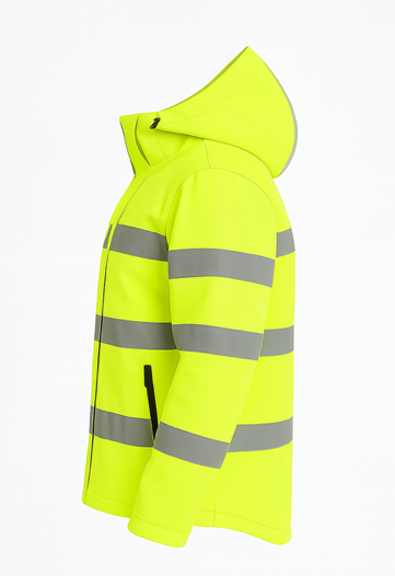 High-vis jas - hoog zichtbaarheid jas - soft shell – Fluorescerend Geel - Image 8