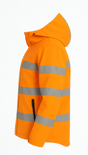 High-vis jas - hoog zichtbaarheid jas - soft shell - Flouorescerend Oranje - Image 8